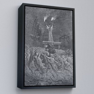 Çerçeveli Şabat Dansı Duvar Tablosu, Gustave Dore-6174