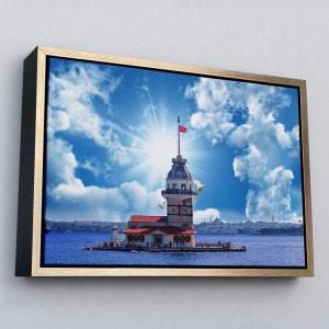 Çerçeveli Kız Kulesi Manzarası Duvar Tablosu-6515
