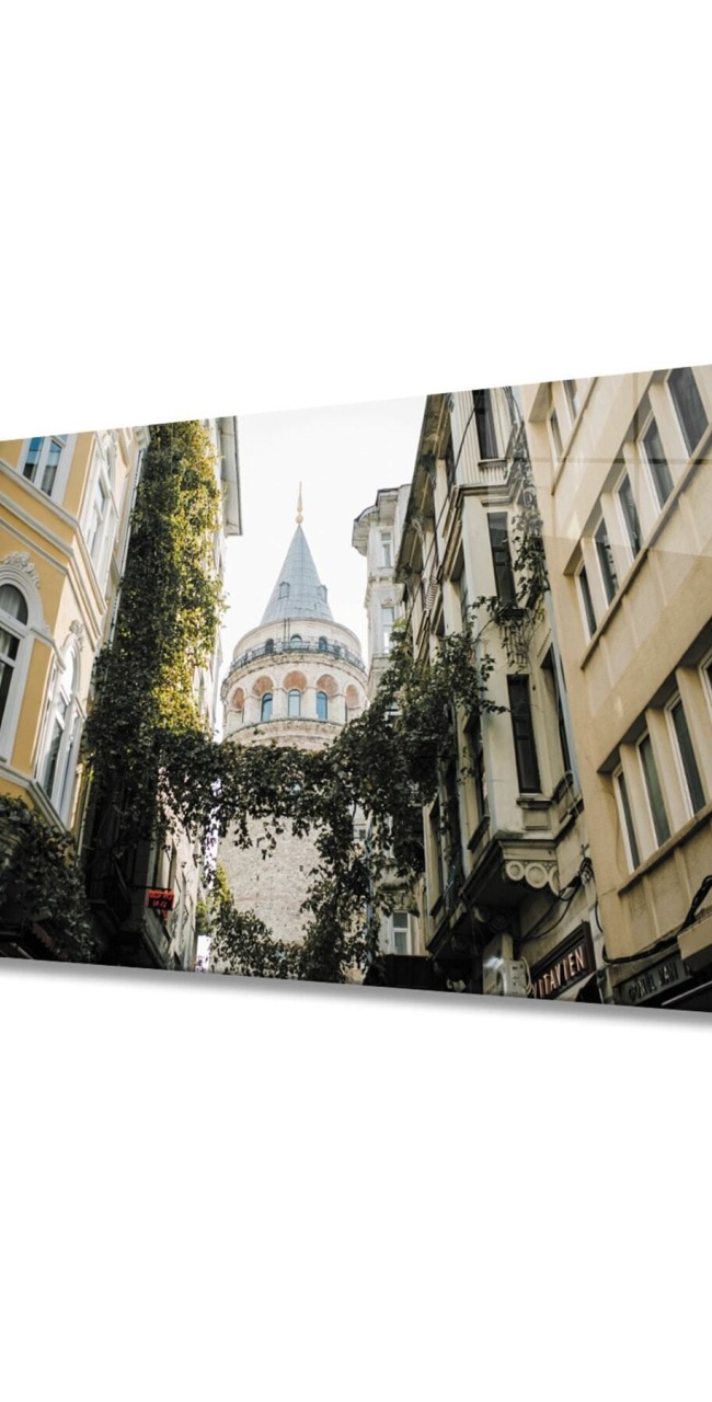 İstanbul Galata Kulesi Manzara 4mm Dayanıklı Cam Tablo Temperli Cam