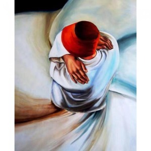  Mevlana ve Şems Sayılarla Boyama Seti Kasnaklı  40 x 50