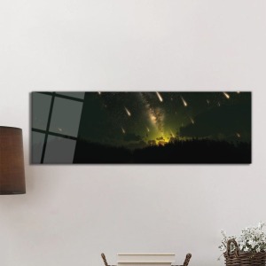 Kayan Yıldızlar ve Evren Panorama Cam Tablo, Darbelere Dayanıklı Kırılmaz Temperli
