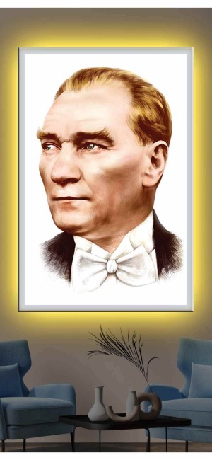 SOYUT ATATÜRK LEDLİ KANVAS TABLO