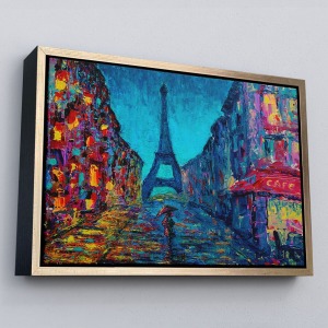 Çerçeveli Fransa Paris Sokakları Duvar Tablosu-1219