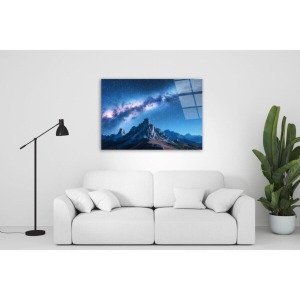 Dağ Manzarası Cam Tablo 50x70 Cm 60x90