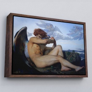 Çerçeveli Alexandre Cabanel Fallen Angel'S Eyes Kanvas Duvar Sanatı, Klasik Sanat Tablo-5385