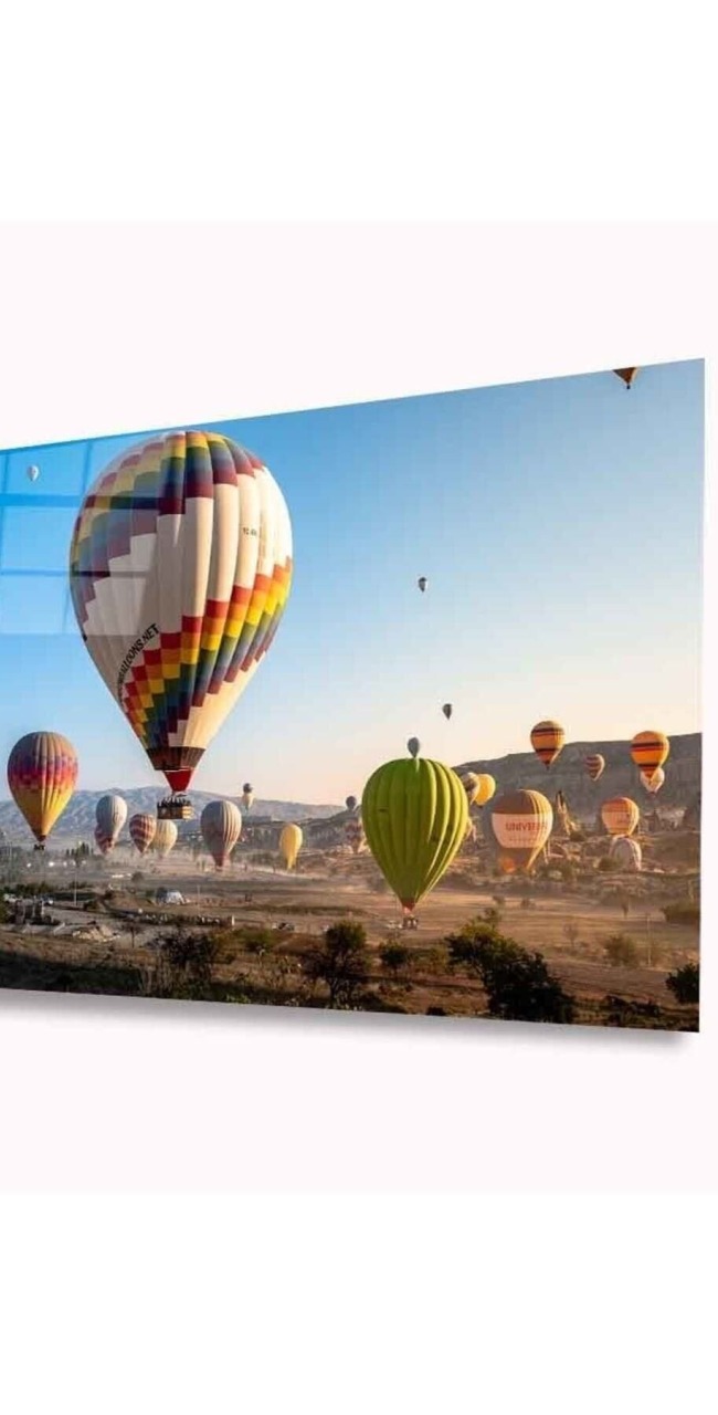Uçan Balonlar Cam Tablo 4mm Dayanıklı Temperli Cam