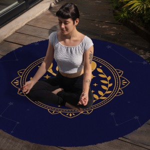 Yoga, Meditasyon,Burçlar ve Mandala Temalı,  Meditasyon Halısı 107