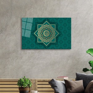 Muhammed S.A.V. İslami Motif Cam Tablo, Darbelere Dayanıklı Kırılmaz Temperli
