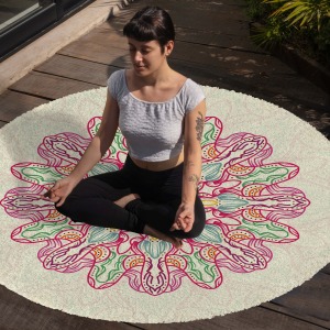 Yoga, Meditasyon,Burçlar ve Mandala Temalı,  Meditasyon Halısı 72