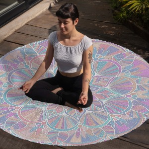 Yoga, Meditasyon,Burçlar ve Mandala Temalı,  Meditasyon Halısı 71