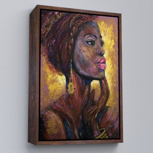 Çerçeveli Afrikalı Kadın Portresi Pop Art Duvar Tablosu-6008