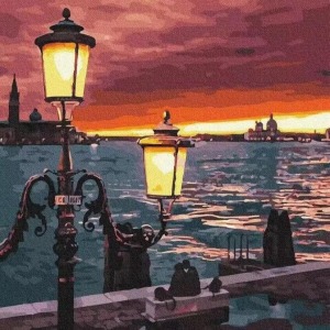  Pembe Sakız ve Zürafa Sayılarla Boyama Seti Kasnaklı  40 x 50