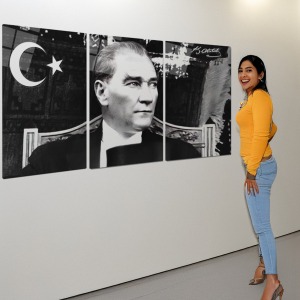 Üç Parçalı Cam Tablo 178