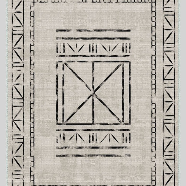 Vintage Desenli Halı, Pamuk Dokuma Pamuklu Taban Dekoratif Halı Kilim 68