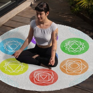 Yoga, Meditasyon,Burçlar ve Mandala Temalı,  Meditasyon Halısı 93
