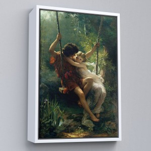 Çerçeveli Pierre Auguste Cot'Ün İlkbahar Adlı Tablosu-6355