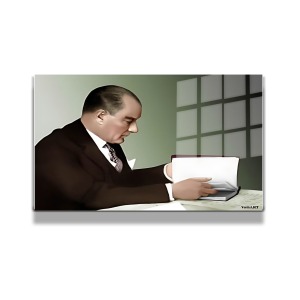 Atatürk Cam Tablo Yatay 319