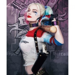  Harley Quinn 2 Sayılarla Boyama Seti Kasnaklı  40 x 50