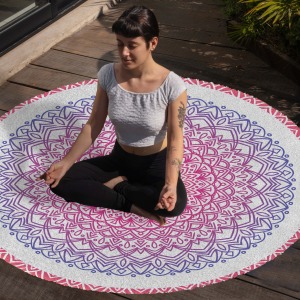 Yoga, Meditasyon,Burçlar ve Mandala Temalı,  Meditasyon Halısı 74