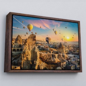 Çerçeveli Göreme Kapadokya Manzarası Duvar Tablosu-1245