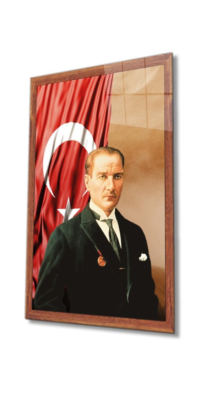 Atatürk Cam Tablo 4 mm Dayanıklı Temperli Cam