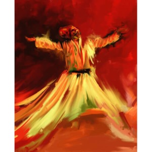  Mevlana 3 Sayılarla Boyama Seti Kasnaklı  40 x 50