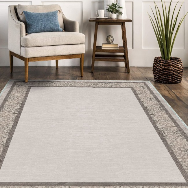 Vintage Desenli Halı, Pamuk Dokuma Pamuklu Taban Dekoratif Halı Kilim 15