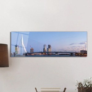 Hollanda Erasmus Köprüsü Panorama Cam Tablo, Darbelere Dayanıklı Kırılmaz Temperli