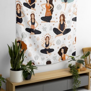 Bohem,Yoga, Meditasyon,Burçlar ve Mandala Temalı,  Duvar Örtüsü 33
