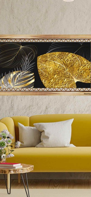 SİYAH VE GOLD BÜYÜLEYİCİ RUSTİK  TABLO