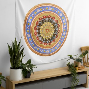 Bohem,Yoga, Meditasyon,Burçlar ve Mandala Temalı,  Duvar Örtüsü 34