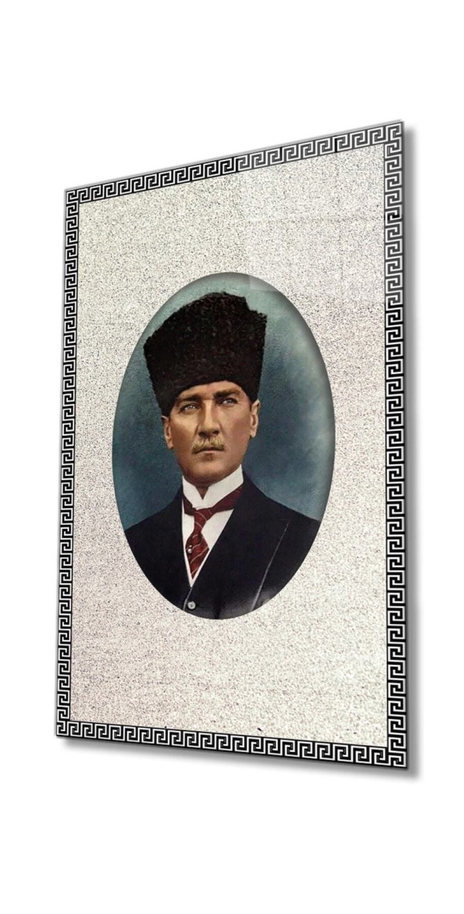 Atatürk Cam Tablo 4 mm Dayanıklı Temperli Cam