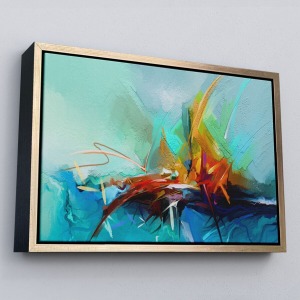 Çerçeveli Çağdaş Sanat Soyut Yağlıboya Görünüm Dekoratif Tablo-3614
