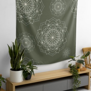Bohem,Yoga, Meditasyon,Burçlar ve Mandala Temalı,  Duvar Örtüsü 20