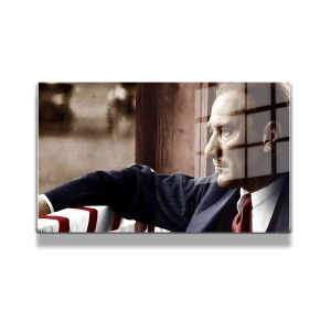 Atatürk Cam Tablo Yatay 430