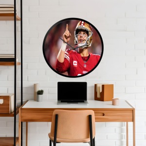 İkonik Spor Fotoğrafları Yuvarlak Kanvas Duvar Saati 102