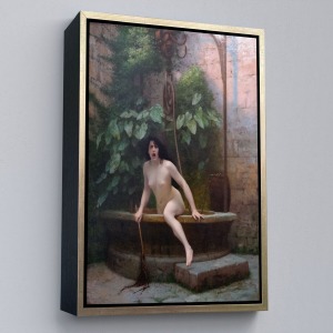 Çerçeveli Jean-Léon Gérôme, Kuyusundan Çıkan Gerçek (La Vérité Sortant Du Puits) Kanvas Tablo-5277
