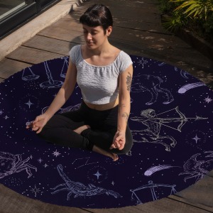 Yoga, Meditasyon,Burçlar ve Mandala Temalı,  Meditasyon Halısı 86