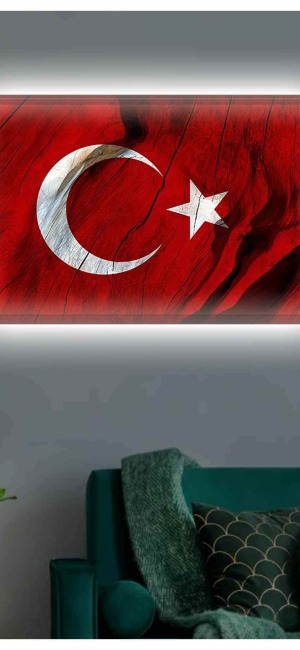 AL BAYRAK LEDLİ KANVAS TABLO