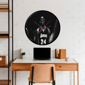 İkonik Spor Fotoğrafları Yuvarlak Kanvas Duvar Saati 326
