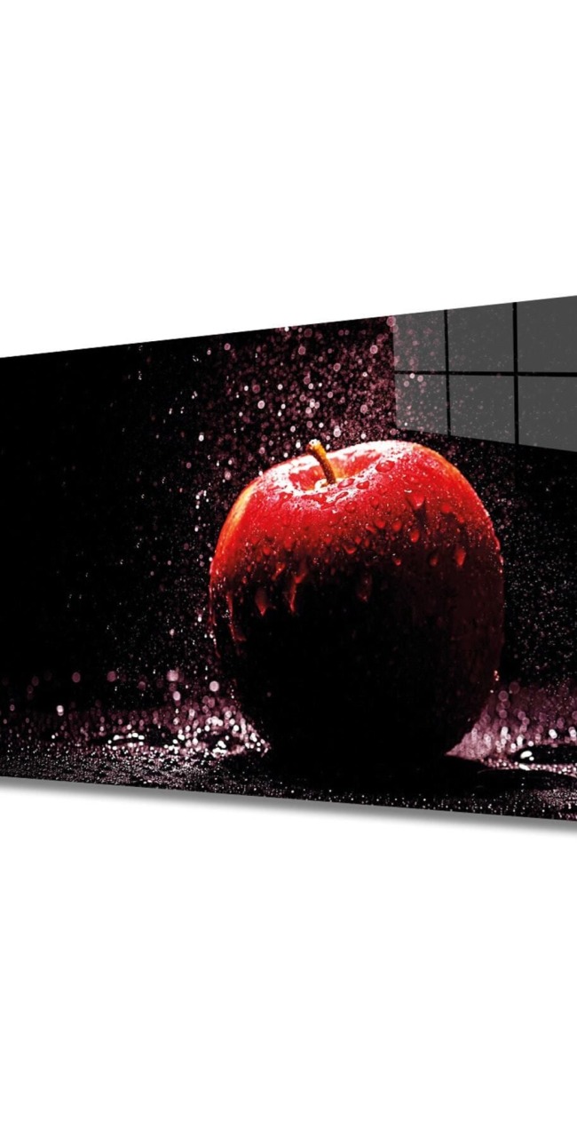 Meyveler Cam Tablo 4mm Dayanıklı Temperli Cam