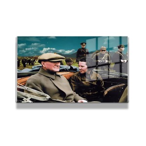Atatürk Cam Tablo Yatay 666