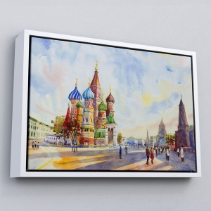 Çerçeveli Kremlin Ve Kızıl Meydan Aziz Basil Katedrali Moskova Tablo-3559