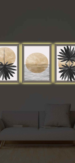 MODERN SET 3LÜ LED IŞIKLI KANVAS TABLO