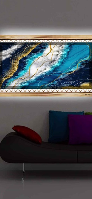 YAĞLIBOYA TARZI  RUSTİK LEDLİ TABLO