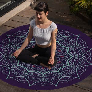 Yoga, Meditasyon,Burçlar ve Mandala Temalı,  Meditasyon Halısı 10