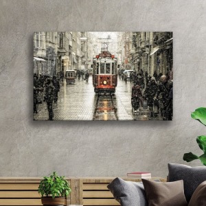 Istanbul Istiklal Caddesi Manzarası Cam Tablo, Darbelere Dayanıklı Kırılmaz Temperli