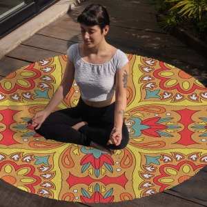 Yoga, Meditasyon,Burçlar ve Mandala Temalı,  Meditasyon Halısı 114