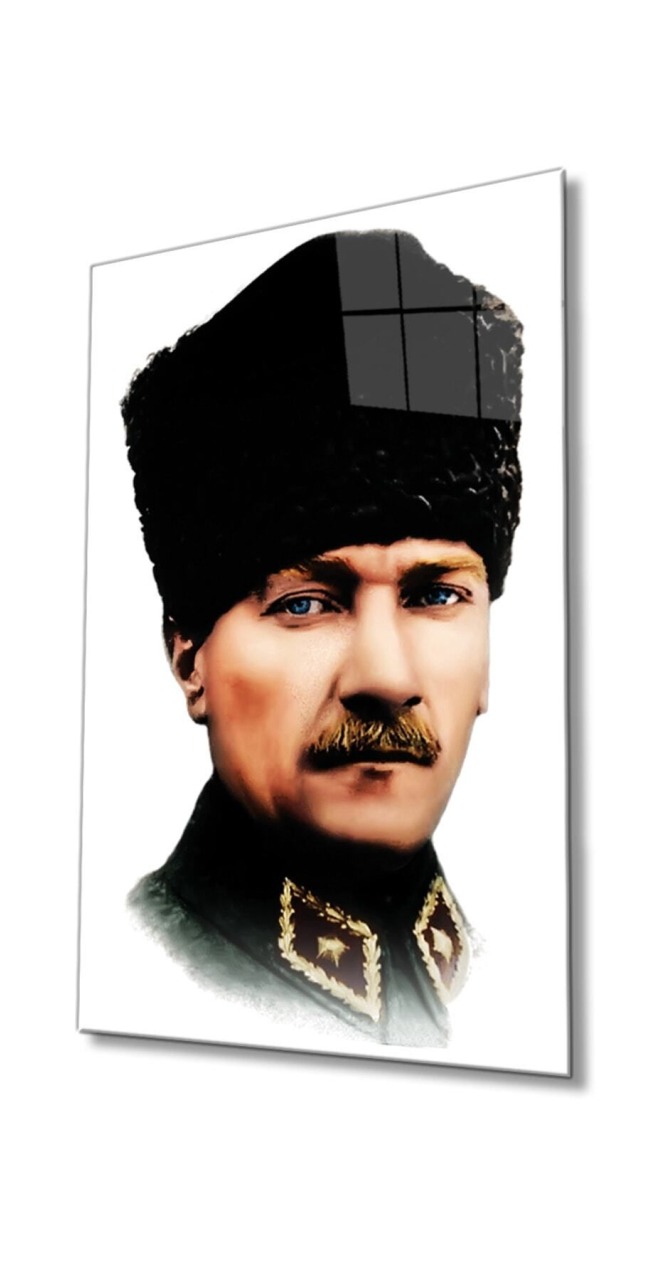 Atatürk Cam Tablo 4 mm Dayanıklı Temperli Cam