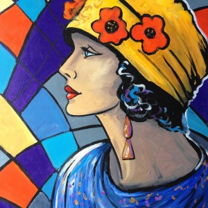  Sarı Şapkalı Sayılarla Boyama Seti  Kasnaklı  40 x 50